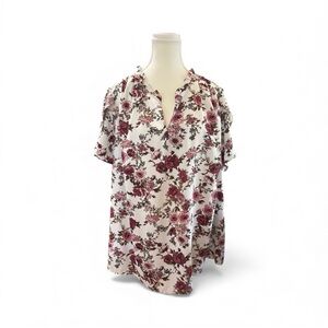 41 Hawthorn Ivory Floral Blouse · Size 3X